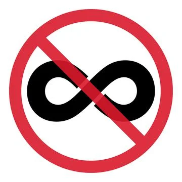 Infinity geometric icon, mathematical tattoo symbol, endless abstract shape v Illustrazione stock