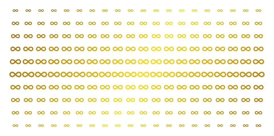 Infinity Golden Halftone Effect Stock Illustration