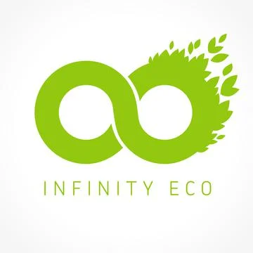 Infinity green eco logo concept Stock Illustration
