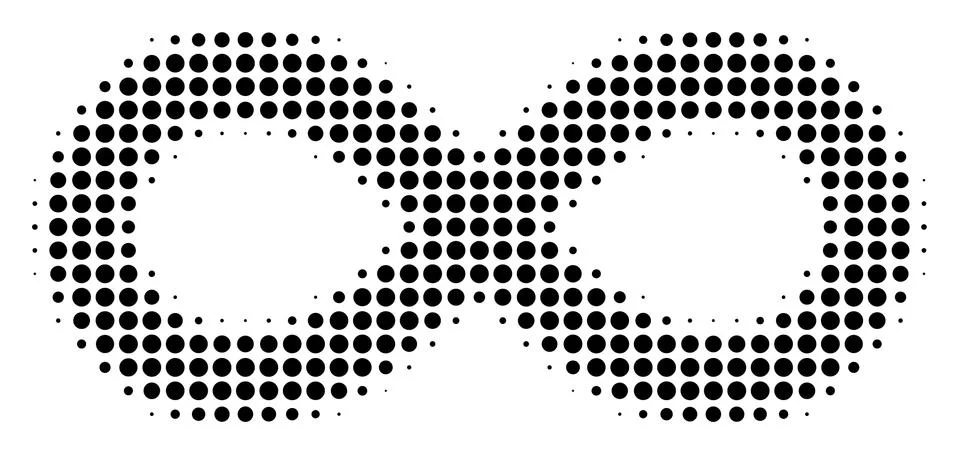 Infinity Halftone Icon Stock Illustration