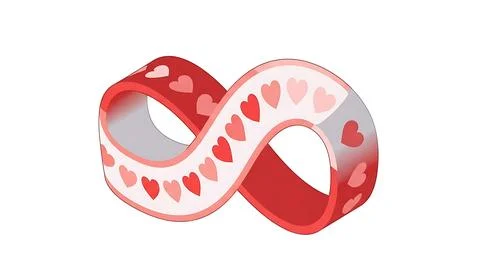 Infinity heart ring Stock Illustration