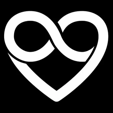 Infinity heart symbol, forever Stock Illustration
