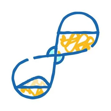 Infinity hourglass icon representing endless time flow Stock Illustration