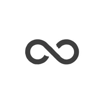 The infinity icon. Brush drawn Infinity symbol. Flat endless concept. Stock Stock Illustration