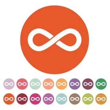 The infinity icon. Infinity symbol. Flat イラスト素材