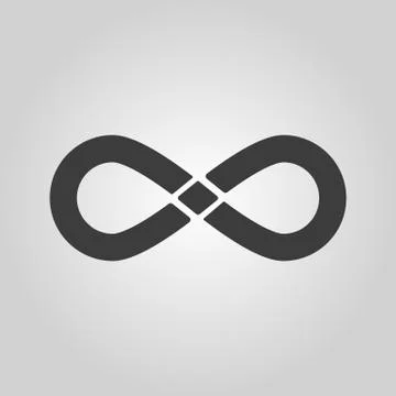 The infinity icon. Infinity symbol. Flat Stock Illustration