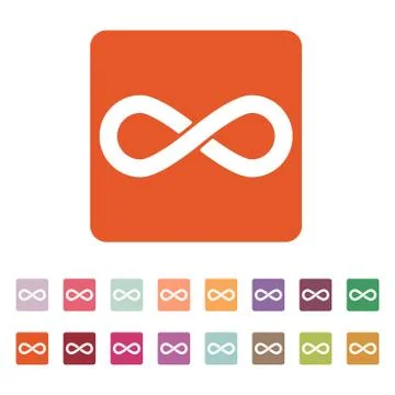 The infinity icon. Infinity symbol. Flat Stock Illustration