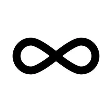 The infinity icon. Infinity symbol. Flat Stock Illustration