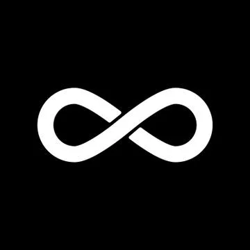 The infinity icon. Infinity symbol. Flat Stockillustratie