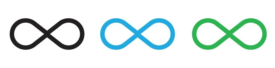 Infinity icon line art vector Illustrazione stock