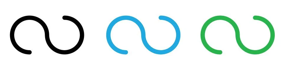 Infinity icon logo set vector Stock Illustration