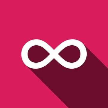 The infinity icon with long shadow The infinity icon with long shadow. Vec... Stock Photos