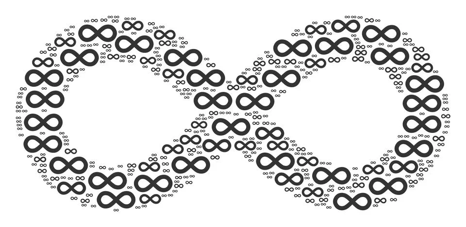 Infinity Icon Shape Illustrazione stock