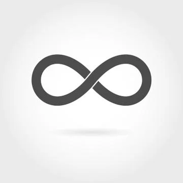 Infinity icon. Simple mathematical sign Isolated on White イラスト素材