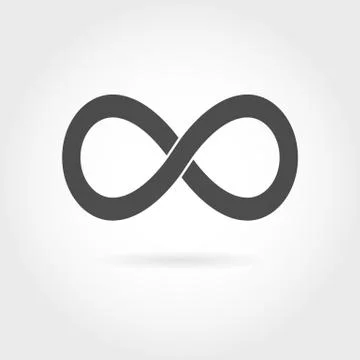Infinity icon. Simple mathematical sign Isolated on White Stock Illustration