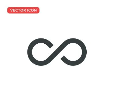 Infinity Icon Symbol Vector Illustration Design Stock Illustration