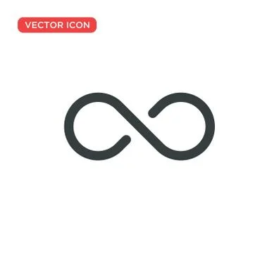 Infinity Icon Symbol Vector Illustration Design Stock Illustration