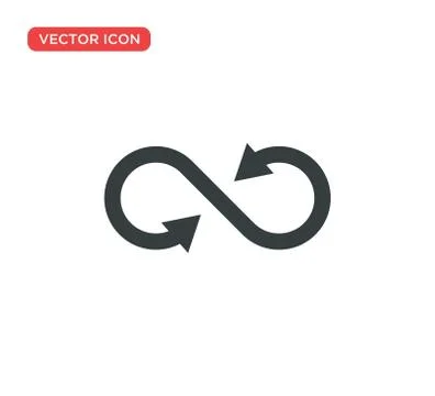 Infinity Icon Symbol Vector Illustration Design Stock Illustration