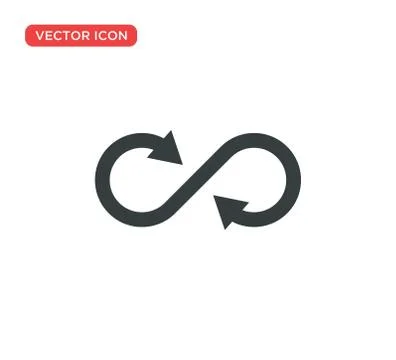 Infinity Icon Symbol Vector Illustration Design Stock Illustration
