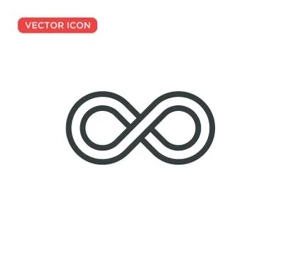 Infinity Icon Symbol Vector Illustration Design 스톡 일러스트