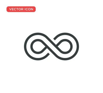 Infinity Icon Symbol Vector Illustration Design Illustrazione stock