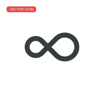 Infinity Icon Symbol Vector Illustration Design Stock Illustration