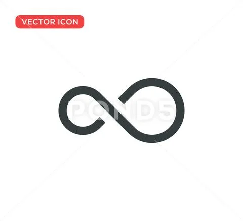 Infinity Icon Symbol Vector Illustration Design Stock Illustration