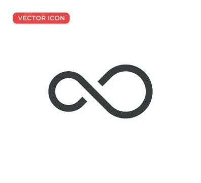Infinity Icon Symbol Vector Illustration Design Stock Illustration