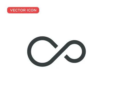 Infinity Icon Symbol Vector Illustration Design Stock Illustration