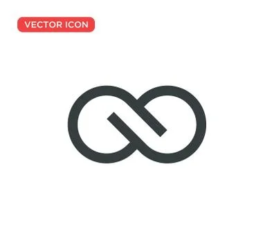 Infinity Icon Symbol Vector Illustration Design Stock Illustration