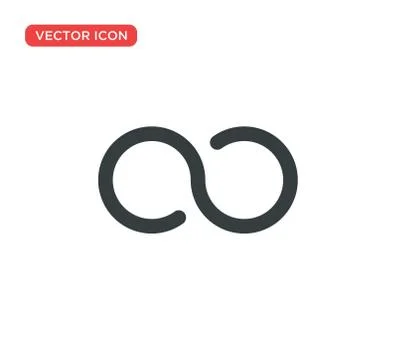 Infinity Icon Symbol Vector Illustration Design Stock Illustration