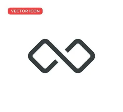 Infinity Icon Symbol Vector Illustration Design 스톡 일러스트