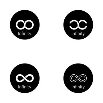 Infinity icon vector 스톡 일러스트
