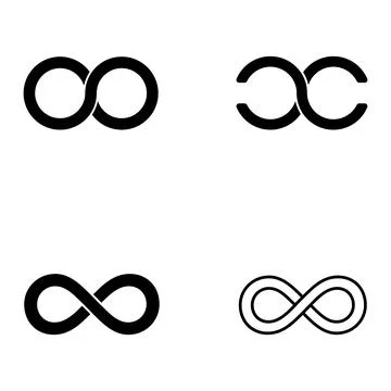 Infinity icon vector Stock Illustration