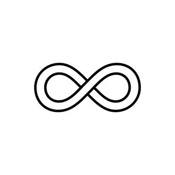 Infinity icon vector Stock Illustration