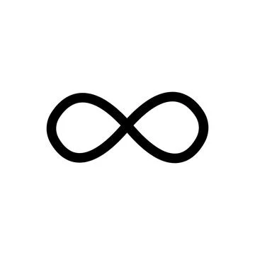 Infinity icon vector Stock Illustration