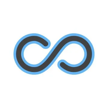 Infinity icon vector image. Stock Illustration