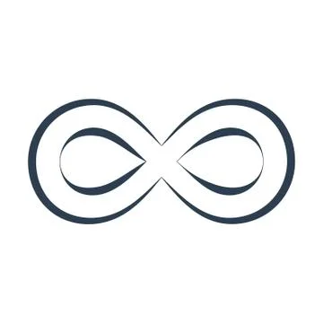 Infinity Icon on white background. Stock Illustration