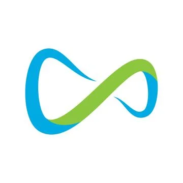 Infinity illustration logo template 스톡 일러스트