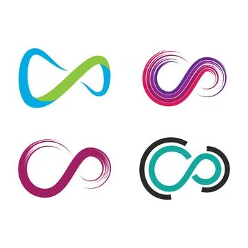 Infinity illustration logo template 스톡 일러스트