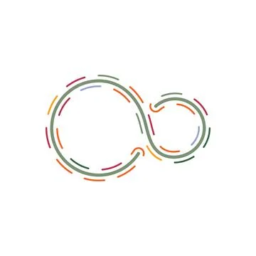 Infinity illustration logo template 스톡 일러스트