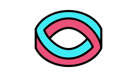 Infinity impossible geometric shape color icon animation Stock Footage 225023274