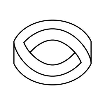 Infinity impossible geometric shape line icon vector illustration Stock Illustration