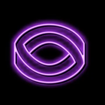 Infinity impossible geometric shape neon glow icon illustration Illustrazione stock