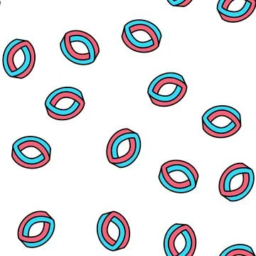 Infinity impossible geometric shape vector seamless pattern Stock Illustration