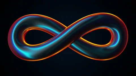 Infinity iridescent sign Stock Footage 220108014