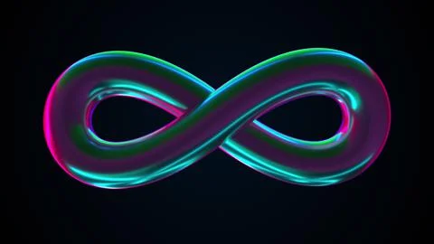 Infinity iridescent sign Stock Illustration