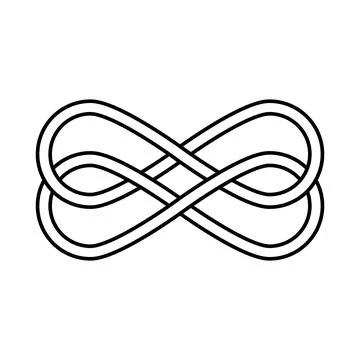 Infinity knot symbol for unity, eternity, Celtic interwoven loop spiritual knot Stock Illustration