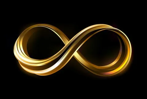 Infinity of layered gold Stock Photos