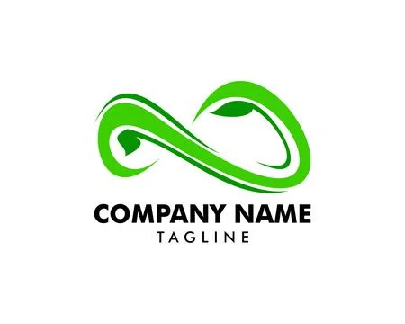 Infinity leaf icon sign symbol logo design Stock Illustration